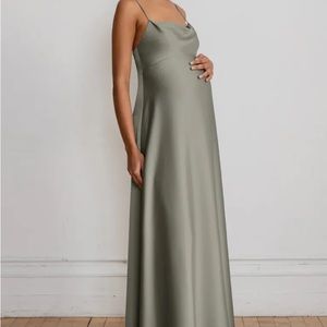 Jenny Yoo Addison Maternity Bridesmaid Dress in Moss